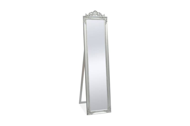 Fristående Spejl Barok-Stil 160 X 40 Cm Sølvfarvet
