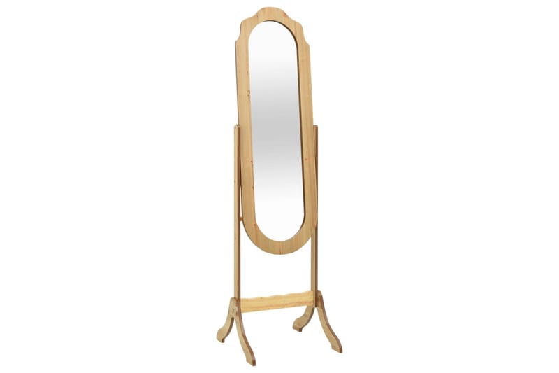 fritstående spejl 46x48x164 cm lys træfarve - Brun - Boligtilbehør - Spejle - Gulvspejl