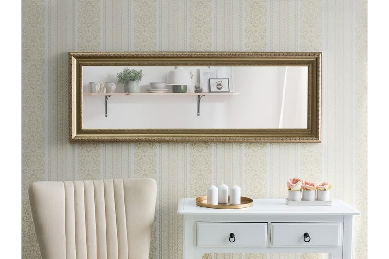 Aurillac spejl 51 cm - Guld - Boligtilbehør - Spejle - Vægspejl