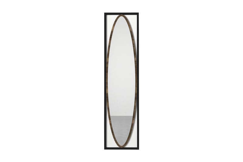 Machek Spejl 39 cm - Sort|Valnød - Boligtilbehør - Spejle - Vægspejl