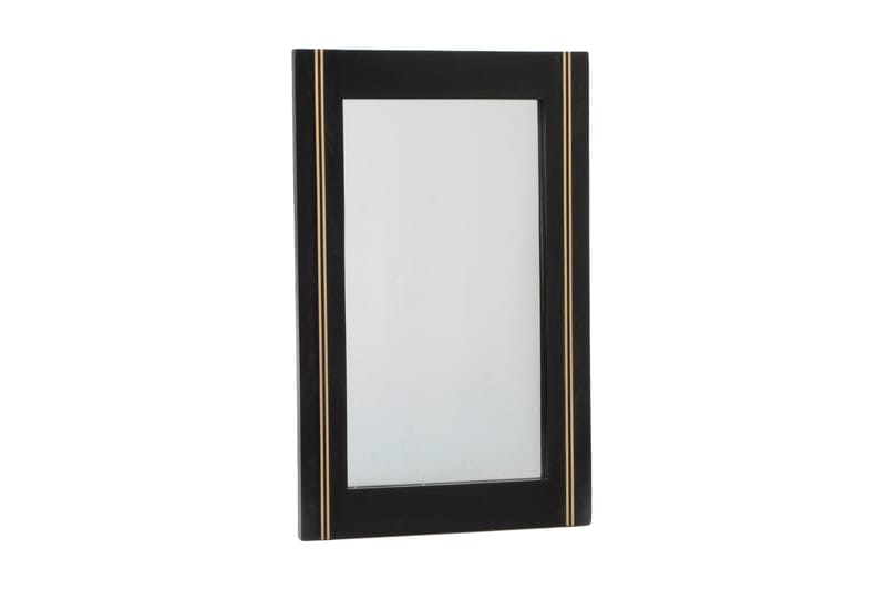 Spejl 80 cm - Sort / guld - Boligtilbehør - Spejle - Vægspejl