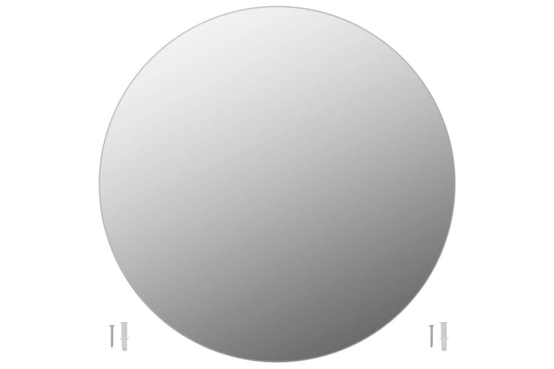 Spejl Uden Ramme 90 cm Rund Glas - Sølv - Boligtilbehør - Spejle - Entréspejl