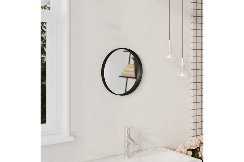 vægspejl 30 cm sort - Sort - Boligtilbehør - Spejle - Vægspejl