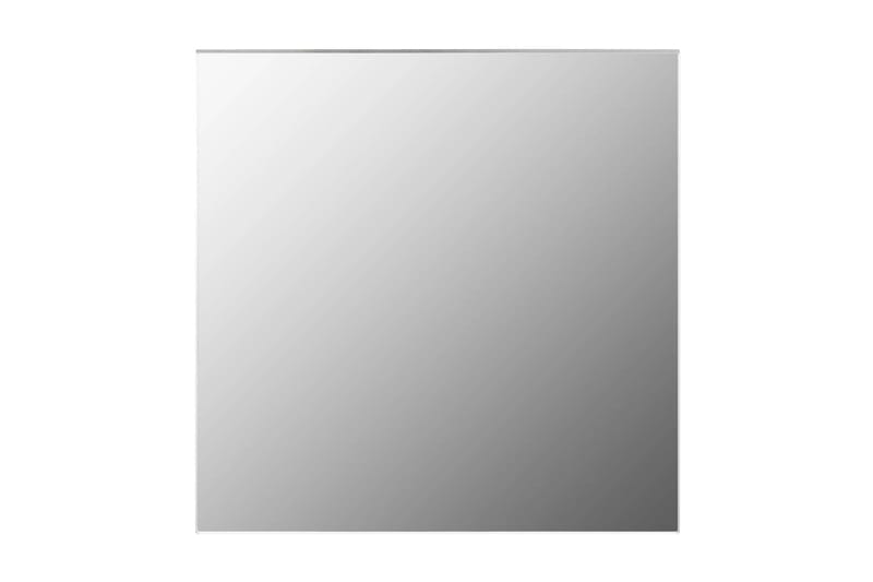 Vægspejl 40 X 40 Cm Firkantet Glas - Sølv - Boligtilbehør - Spejle - Vægspejl