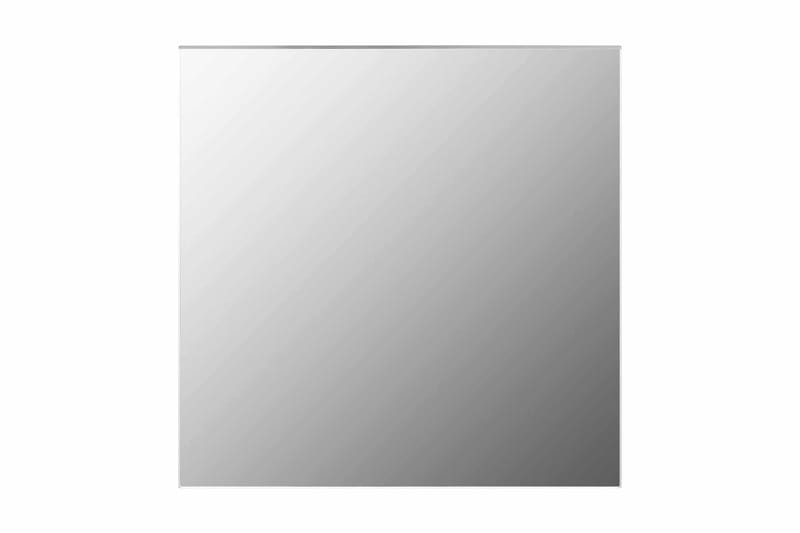 Vægspejl 50 X 50 Cm Firkantet Glas - Sølv - Boligtilbehør - Spejle - Entréspejl