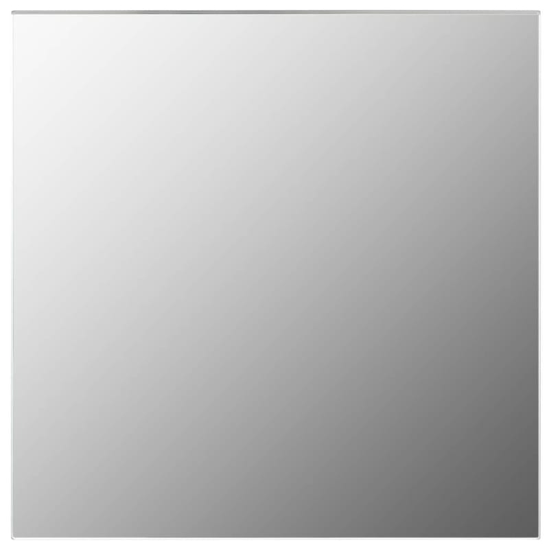 Vægspejl 60 X 60 Cm Firkantet Glas - Sølv - Boligtilbehør - Spejle - Entréspejl