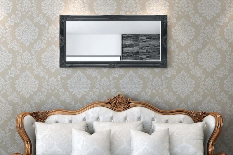 Vægspejl Barok-Stil 120 X 60 Cm Sort - Sort - Boligtilbehør - Spejle - Entréspejl