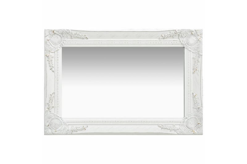 Vægspejl Barokstil 60X40 cm Hvid - Boligtilbehør - Spejle - Entréspejl