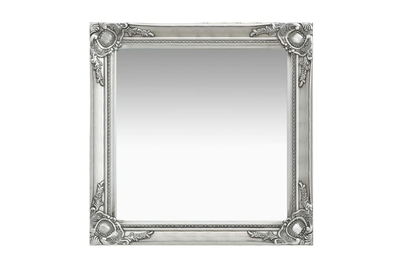 Vægspejl Barokstil 60X60 cm Sölvfarvet - Boligtilbehør - Spejle - Vægspejl
