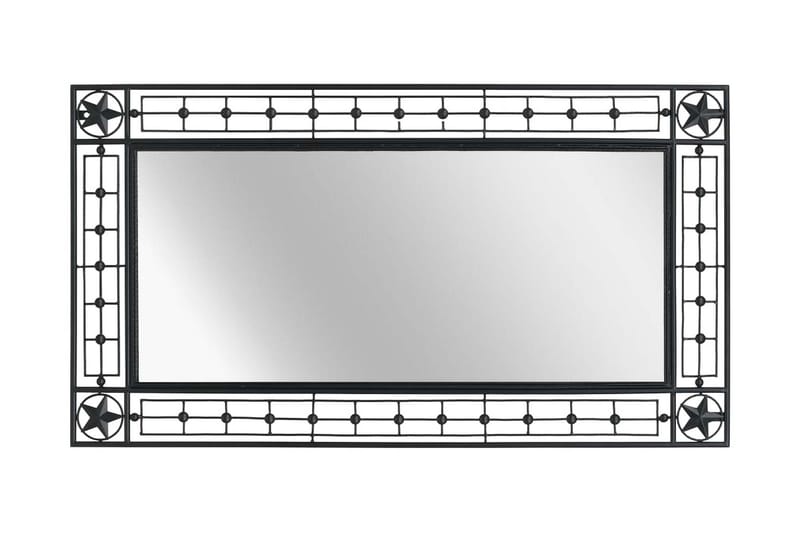 Vægspejl Til Haven Rektangulær 60 X 110 Cm Sort - Sort - Boligtilbehør - Spejle - Vægspejl