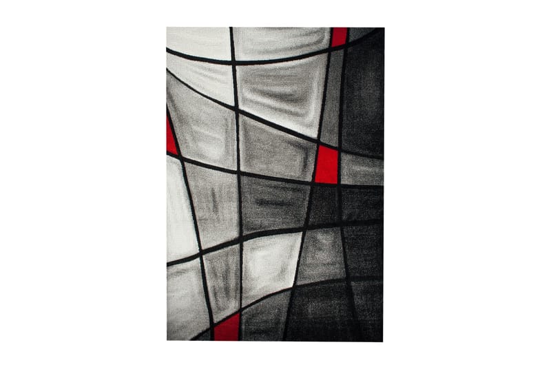 London Firezetæppe 133x190 - Rød - Boligtilbehør - Tæpper - Mønstrede tæpper
