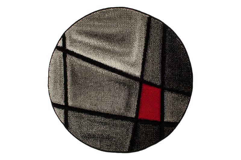 Friezetæppe London - 160 cm Rund Rød - Boligtilbehør - Tæpper - Runde tæpper