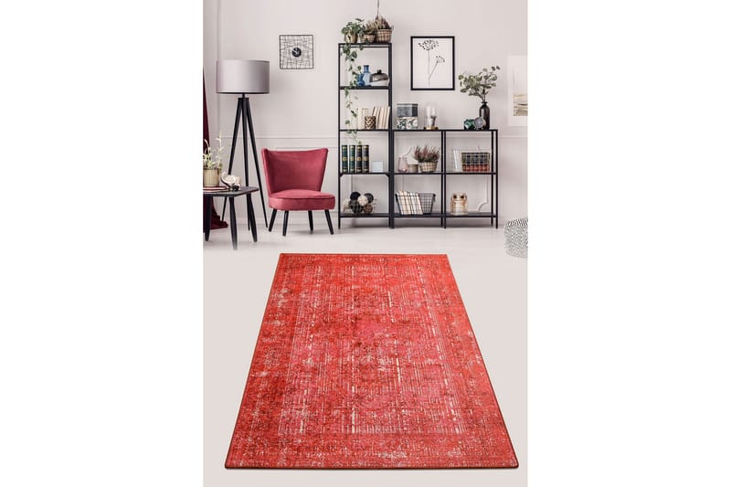 Hannabel Tæppe 160x230 cm - Rød/Velour - Boligtilbehør - Tæpper - Store tæpper