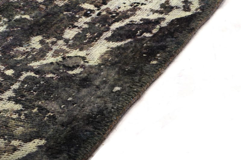 Vintage håndknyttede Tæppe Uld Grå/ Mørkegrøn 115x179cm - Boligtilbehør - Tæpper - Uldtæppe