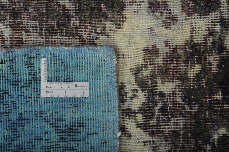 Vintage håndknyttede Tæppe Uld Grå/ Mørkegrøn 115x179cm - Boligtilbehør - Tæpper - Uldtæppe