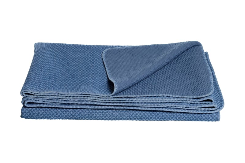 Wadley Sengetæppe 270x270 cm - Blå - Boligtilbehør - Tekstiler - Sengetøj