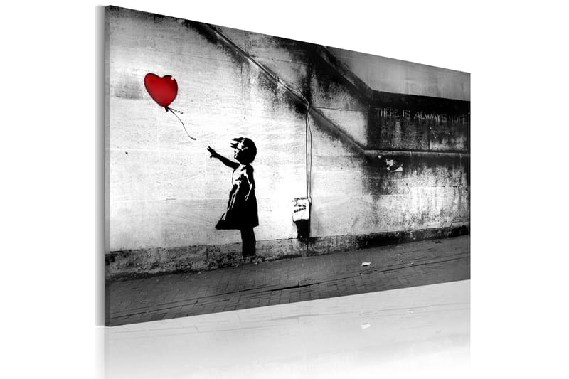 Billede Hope Banksy 60x40 - Boligtilbehør - Vægdekoration - Billeder på lærred