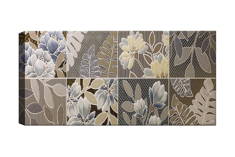 Canvasbillede YTY Floral & Botanical Flerfarvet - 120x50 cm - Boligtilbehør - Vægdekoration - Billeder på lærred