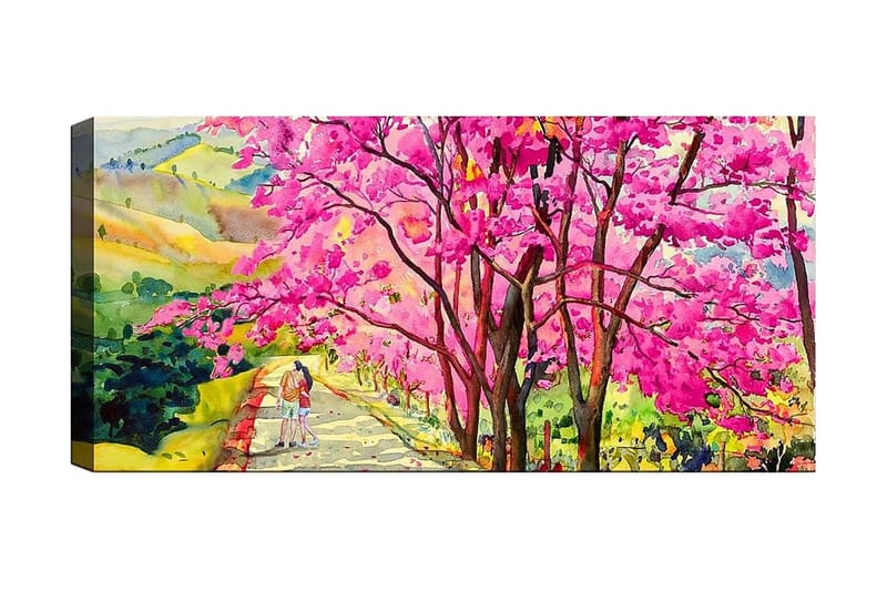 Canvasbillede YTY Floral & Botanical Flerfarvet - 120x50 cm - Boligtilbehør - Vægdekoration - Posters & plakater