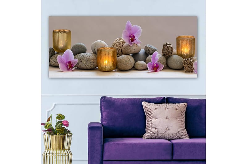 Canvasbillede YTY Floral & Botanical Flerfarvet - 120x50 cm - Boligtilbehør - Vægdekoration - Billeder på lærred
