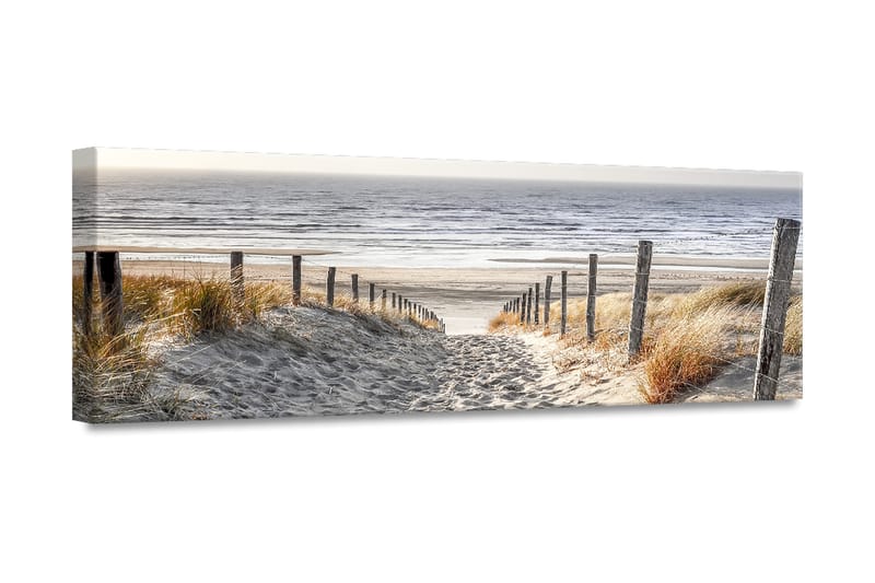 Warm Sand Billede Canvas - 45x140cm - Boligtilbehør - Vægdekoration - Billeder på lærred