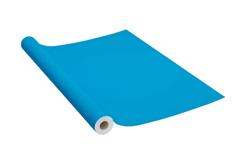 selvklæbende folie til møbler 500x90 cm PVC azurblå - Blå - Boligtilbehør - Vægdekoration - Klæbefolie - Vinduesfolie