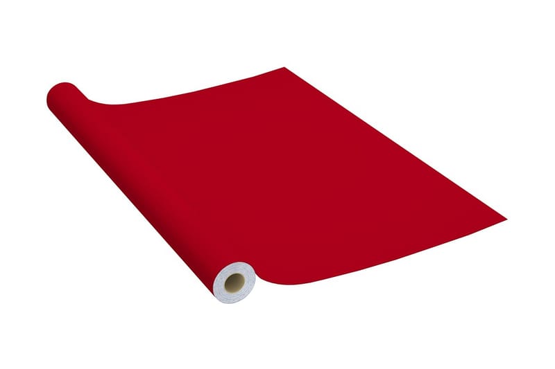selvklæbende folie til møbler 500x90 cm PVC rød - Rød - Boligtilbehør - Vægdekoration - Klæbefolie - Vinduesfolie