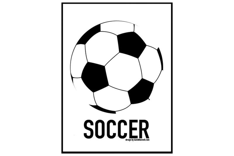 Poster Fodbold - Findes i flere størrelser - Boligtilbehør - Vægdekoration - Posters & plakater