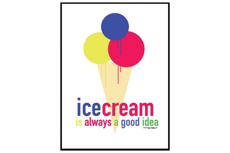 Poster Ice cream - Findes i flere størrelser - Boligtilbehør - Vægdekoration - Posters & plakater