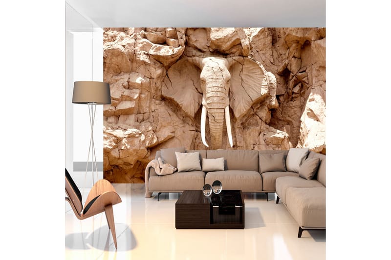 Fototapet Stone Elephant South Africa 300x210 - Artgeist sp. z o. o. - Boligtilbehør - Vægdekoration - Tapeter - Fototapeter