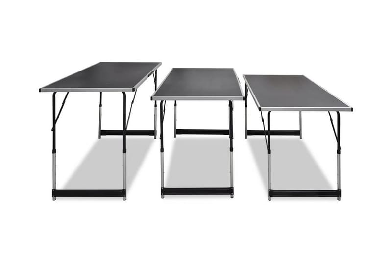 tapetseringsbord foldbart med justerbar bordhøjde 3 stk. - Sort - Boligtilbehør - Vægdekoration - Tapeter - Tilbehør til tapet - Tapetbord