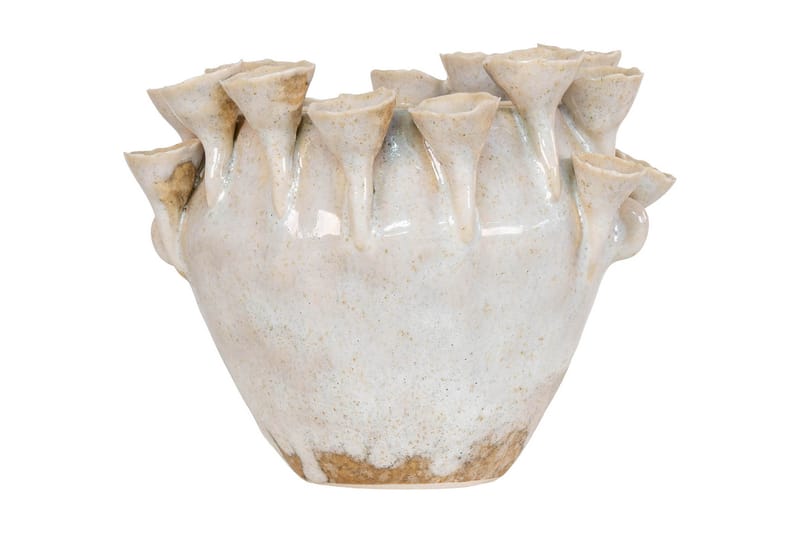 Alianon Vase Rund - Keramik / Vit - Boligtilbehør - Vaser - Blomstervase