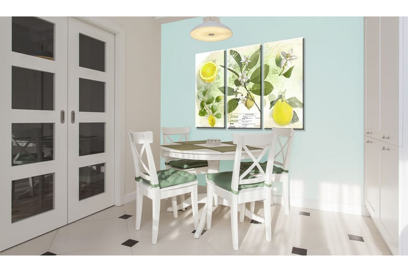 Billede Fruit: lemon 90x60 - Fås i flere størrelser - Boligtilbehør - Vægdekoration - Billeder på lærred