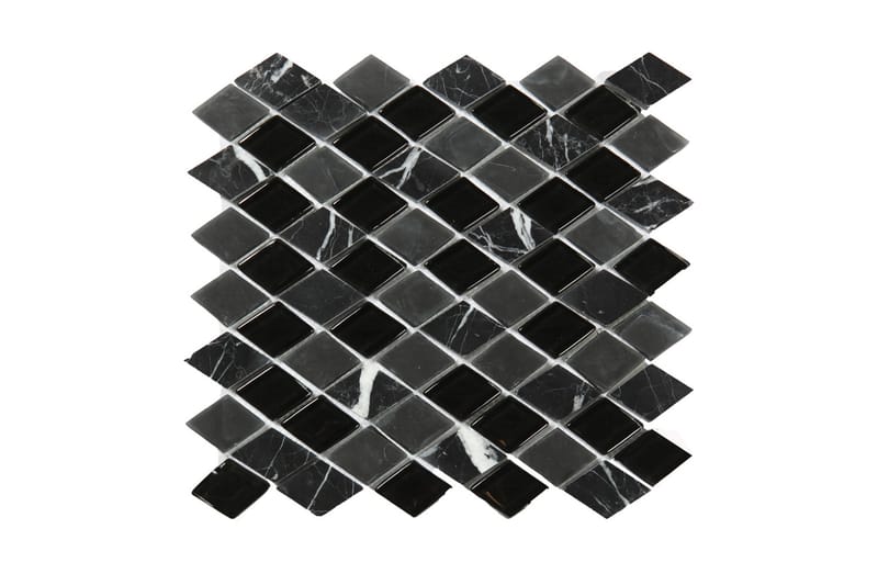 Kristallmosaik Black And Grey Mix 28X30 - Fliser & klinker - Mosaik - Glasmosaik