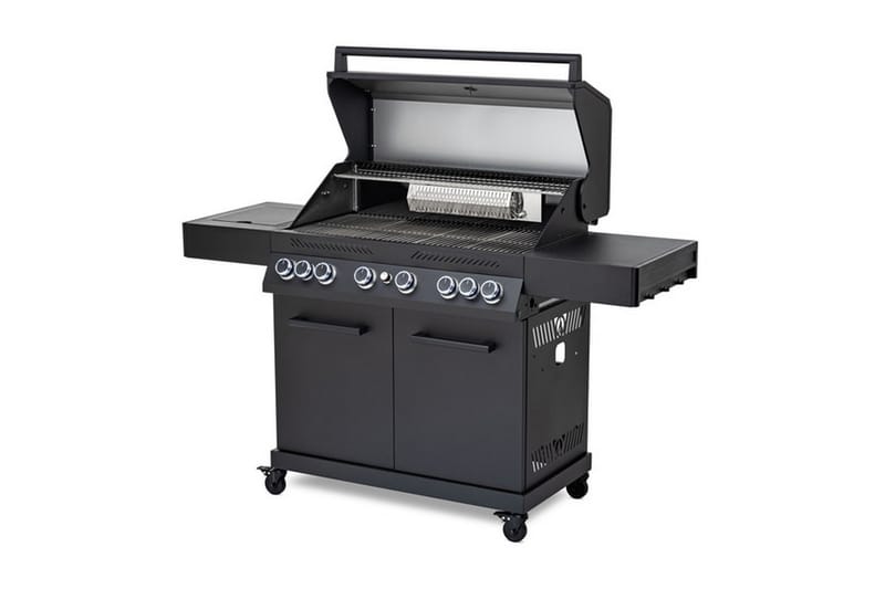 OUTTECH Black Steel S 6.3 Gasgrill, Stål, ca. 166x 58x122 cm - Sort - Have - Grill - Gasgrille