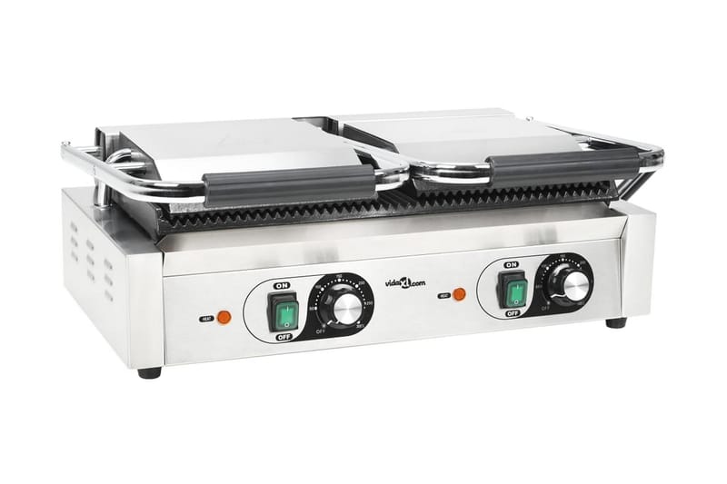 Dobbeltrillet Panini-Grill 3600 W 58 X 41 X 19 Cm - Sølv - Husholdning - Køkkenmaskiner - Opvarming & koge - Bordgrill