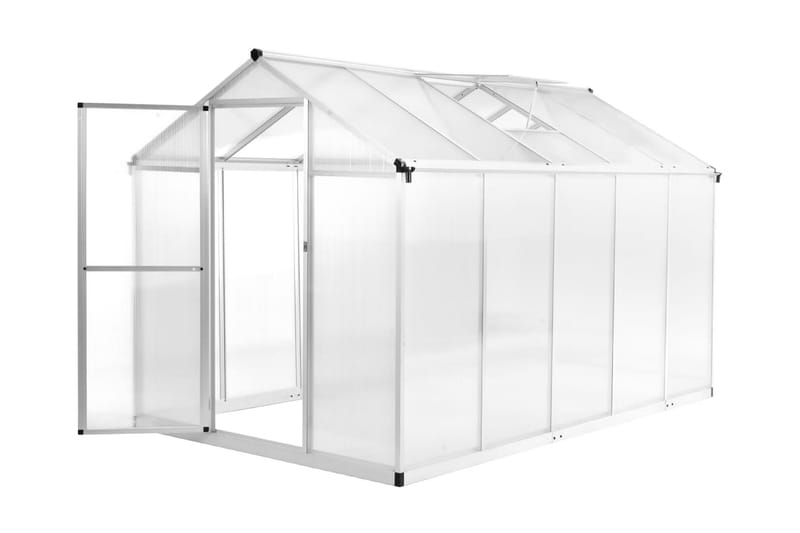 Drivhus Aluminium 11,19 M³ 302 X 190 X 195 Cm - gennemsigtig - Have - Havearbejde & dyrkning - Drivhuse