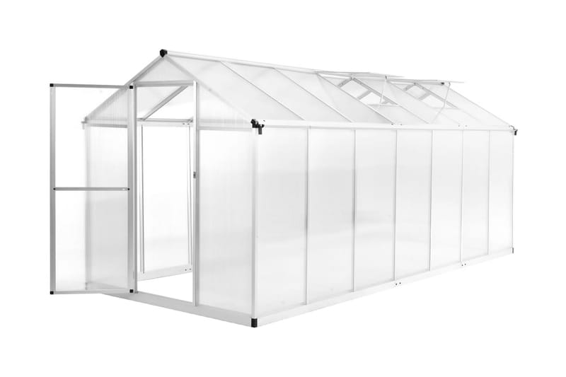 Drivhus Aluminium 15,6 M³ 421 X 190 X 195 Cm - gennemsigtig - Have - Havearbejde & dyrkning - Drivhuse - Fritstående drivhus