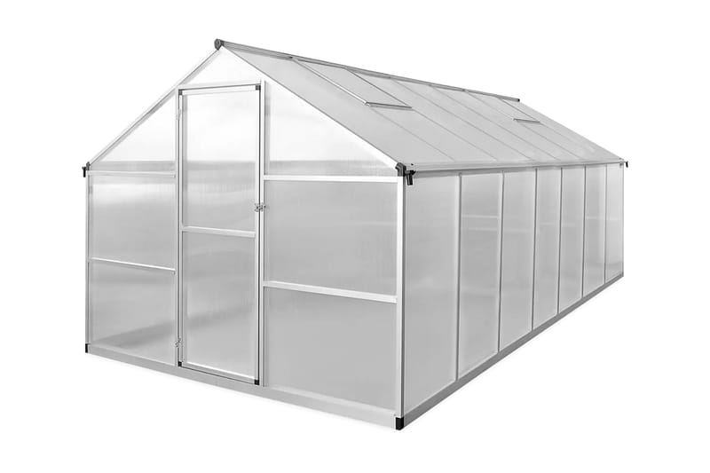 Drivhus Forstærket Aluminium 10,53 M² - gennemsigtig - Have - Havearbejde & dyrkning - Drivhuse