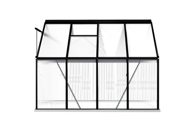Drivhus Med Bundstel 15,2 M³ Aluminium Antracitgrå - Grå - Have - Havearbejde & dyrkning - Drivhuse