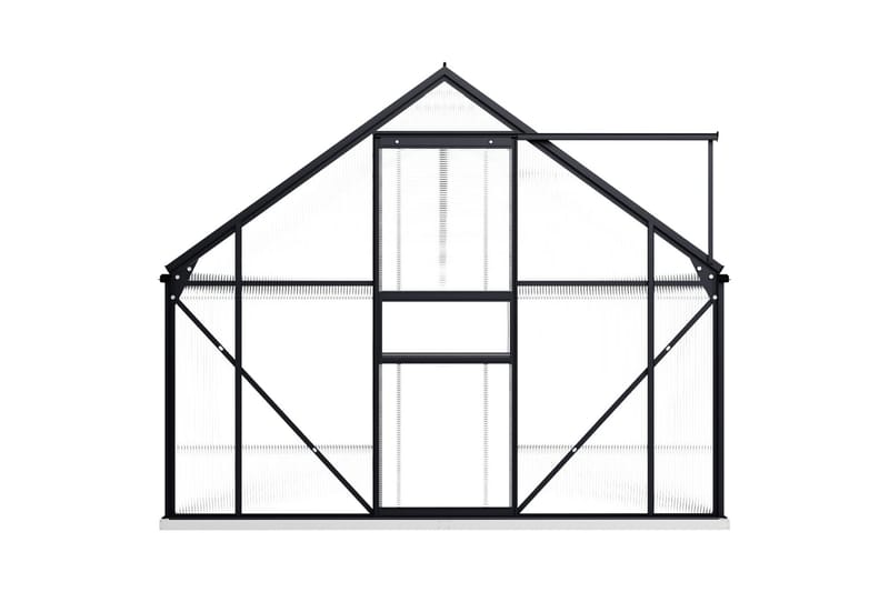 Drivhus Med Fundamentramme 26,14 M³ Aluminium Antracitgrå - Grå - Have - Havearbejde & dyrkning - Drivhuse - Fritstående drivhus