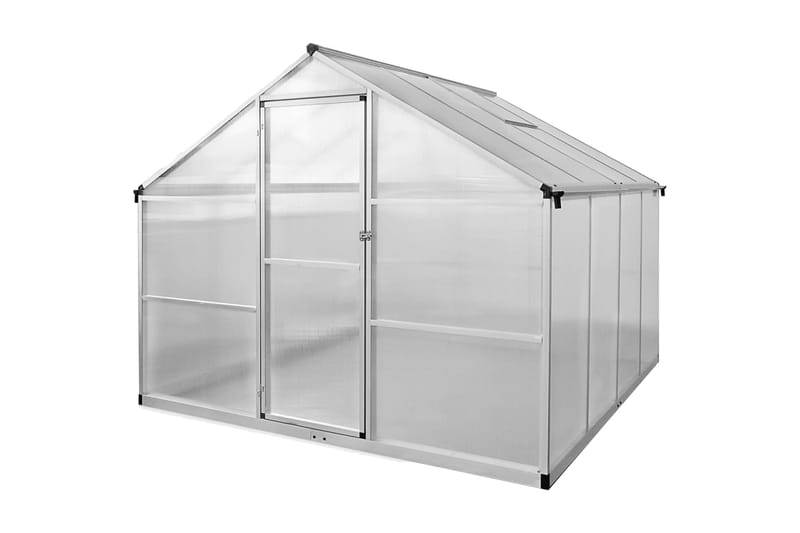 Forstærket Aluminiums Drivhus Med Basisramme 6,05 M² - gennemsigtig - Have - Havearbejde & dyrkning - Drivhuse - Fritstående drivhus