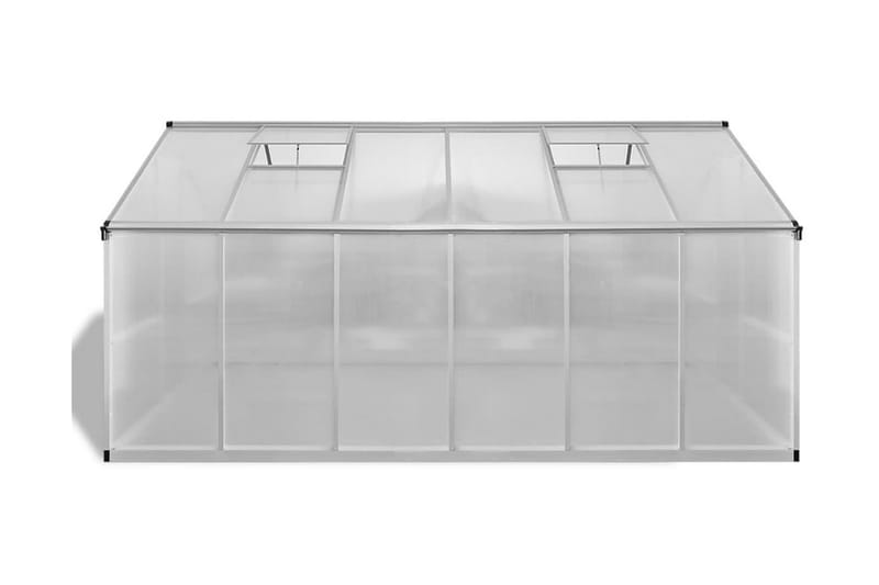 Forstærket Aluminiums Drivhus Med Basisramme 9,025 M² - gennemsigtig - Have - Havearbejde & dyrkning - Drivhuse