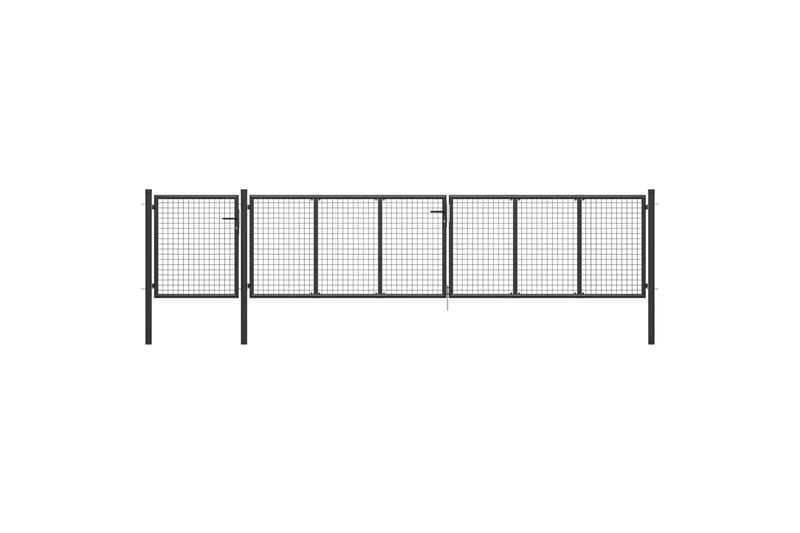 havelåge 500 x 75 cm stål antracitgrå - Grå - Have - Havedekoration & havemiljø - Hegn & Porte