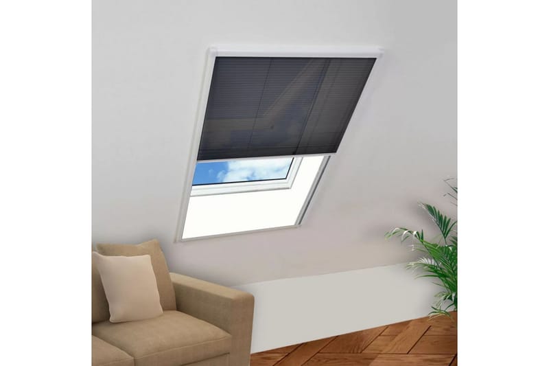 plisseret insektnet til vinduer aluminium 130 x 100 cm - Hvid - Have - Havedekoration & havemiljø - Myggenet