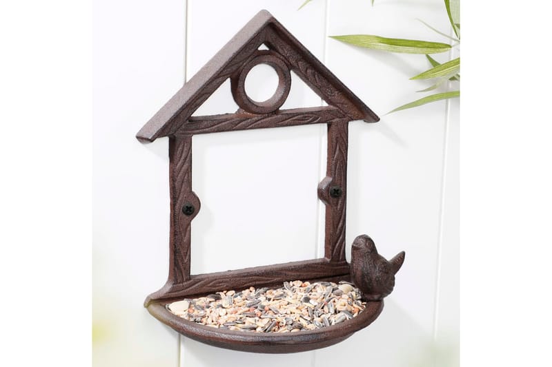 HI hængende foderhus til fugle 18 cm brun - Brun - Have - Udendørs miljø - Havedekoration - Fuglebræt & fuglehuse