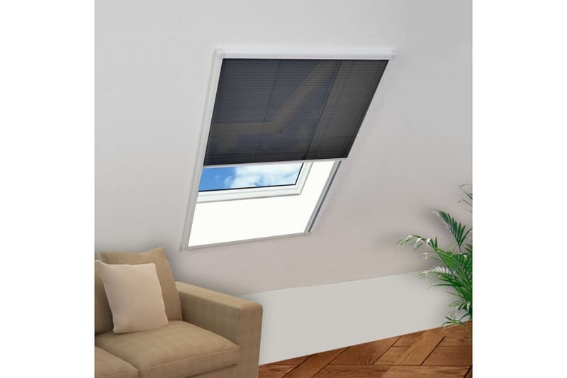 Plisseret insektnet til vinduer 100x160 cm aluminium - Have - Udendørs miljø - Havedekoration - Myggenet