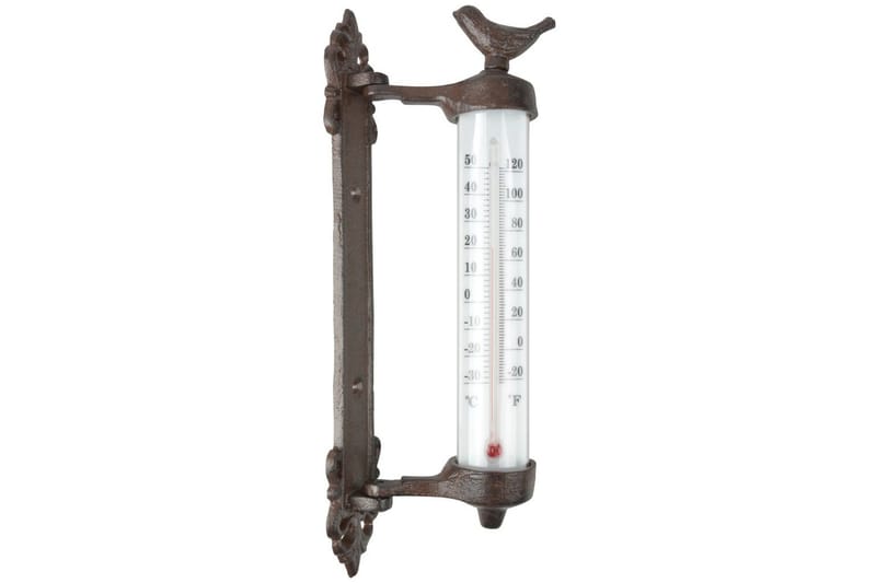 Esschert Design vægtermometer brun støbejern BR20 - Have - Udendørs miljø - Havedekoration - Regn & temperatur - Udendørstermometer