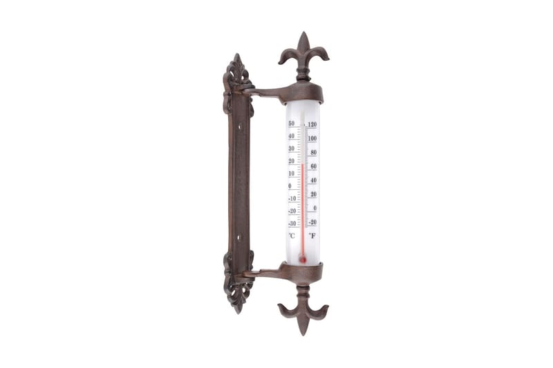 Esschert Design vinduestermometer støbejern - Have - Udendørs miljø - Havedekoration - Regn & temperatur - Udendørstermometer
