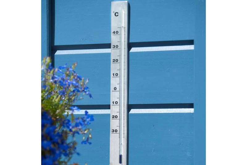 Nature udendørs vægtermometer aluminium 3,8 x 0,6 x 37 cm - Husholdning - Termometer